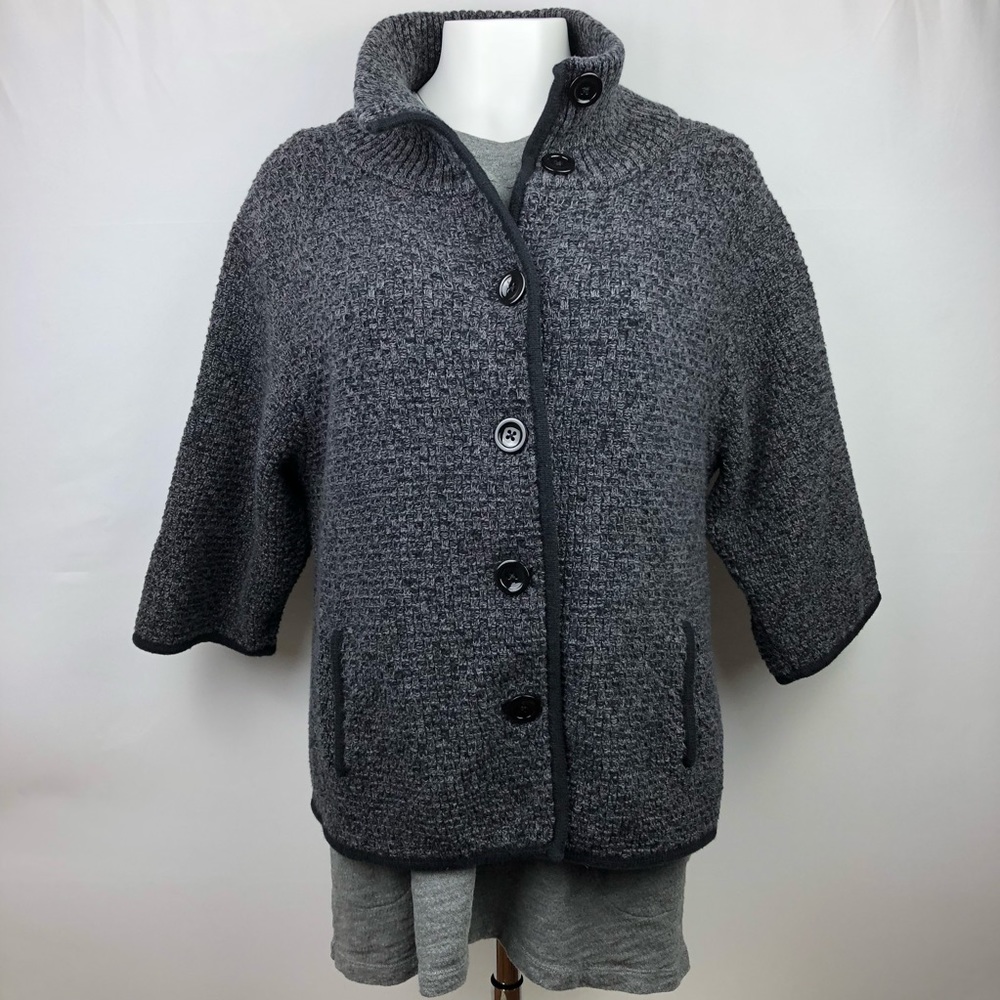 Talbots Button Down 3/4 Sleeve Sweater Sz XL